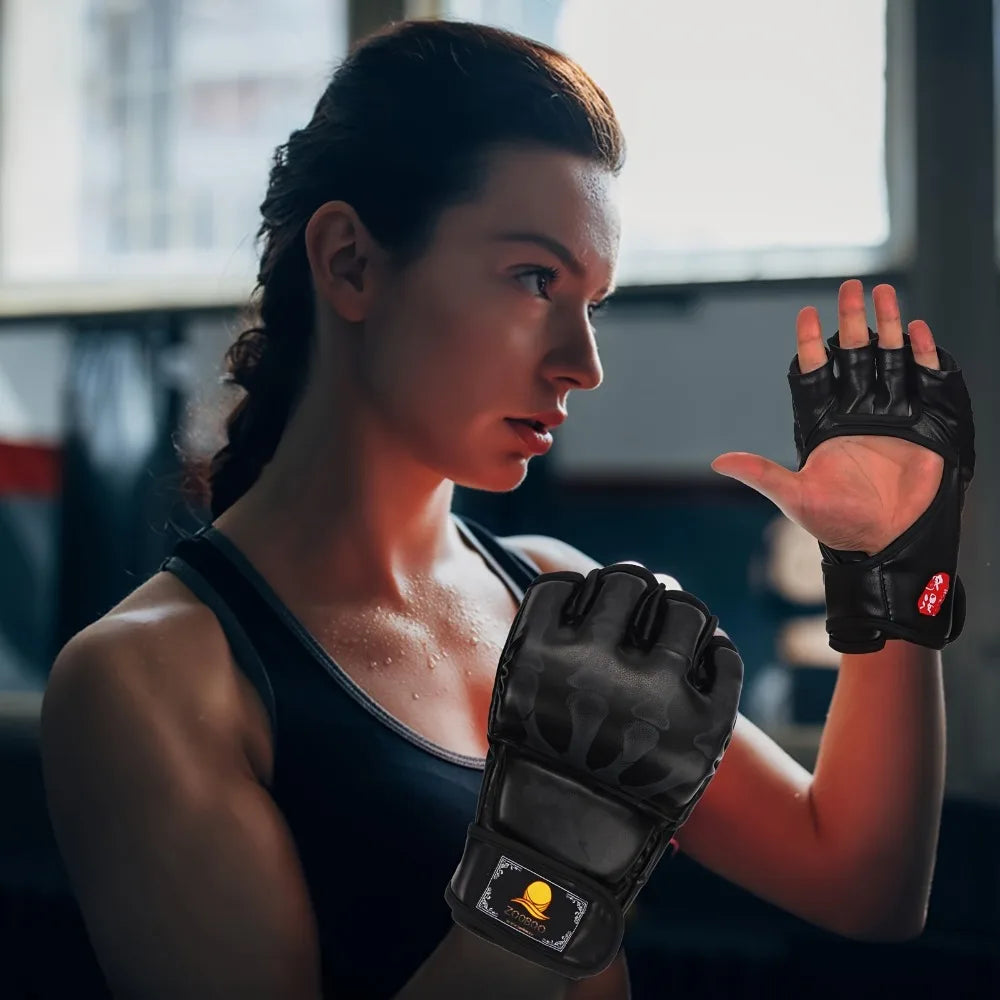 Unisex MMA Half-Finger Gloves For Training Muay Thai Boxing