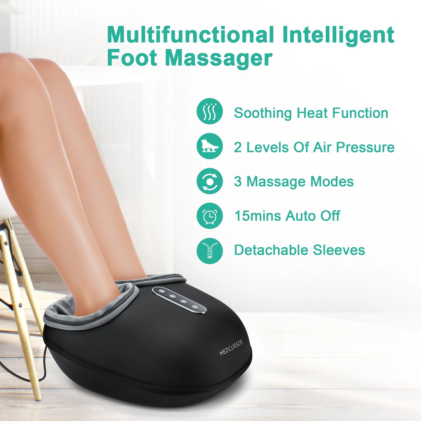 Medcursor Shiatsu Foot Massager With Heat Machine For Muscle Relaxation