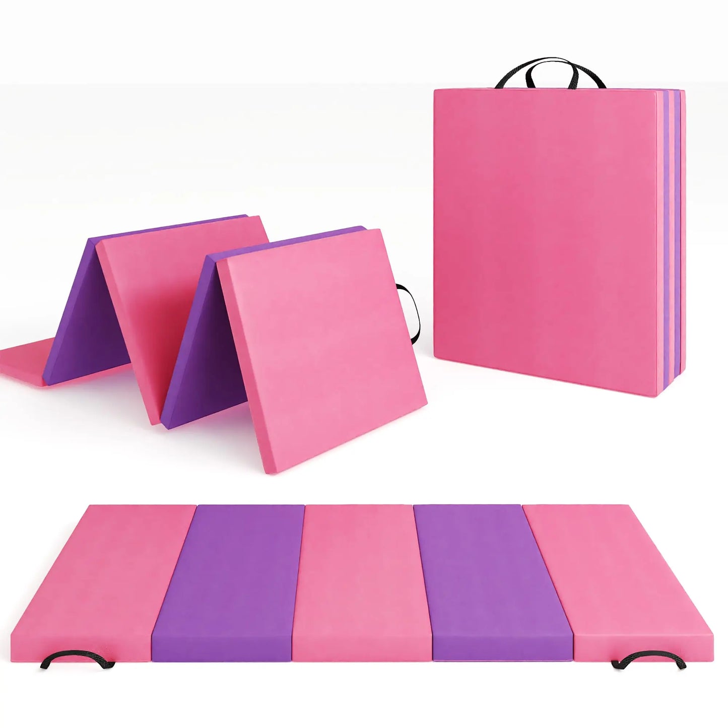 HiMISS Gymnastics Mat Thick Portable Home Workout Pad Yoga Pilates