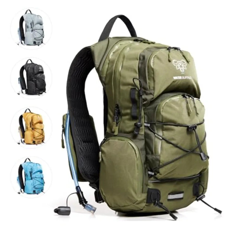 Hydration Backpack For Hiking With Water Bladder And Waterproof Zippers