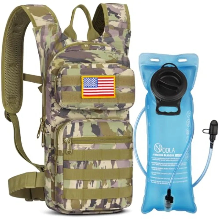 Hydration Backpack With 3L TPU Bladder Unisex Tactical Molle Pack