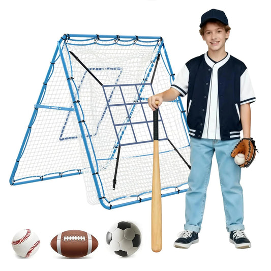 HiMISS Volleyball Baseball Rebounder Net With Adjustable Angles