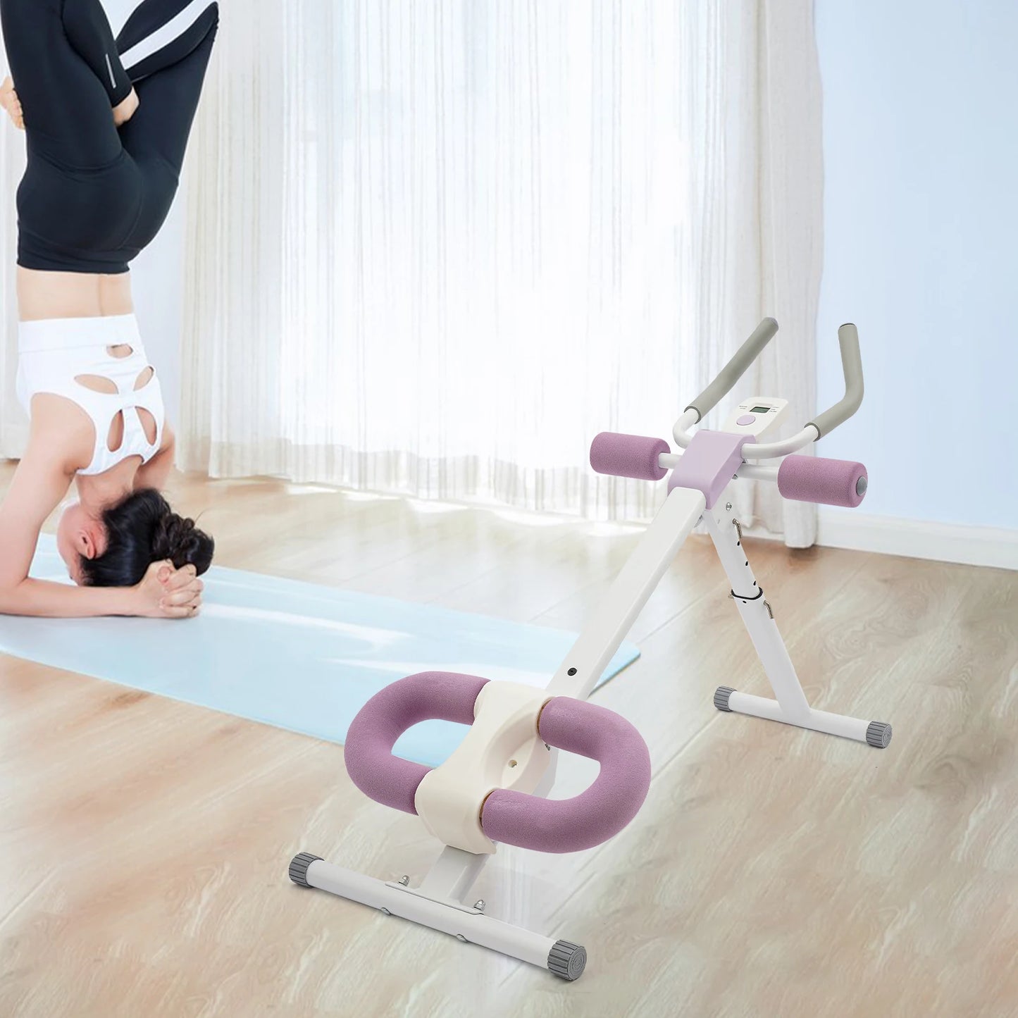 Abdominal Trainer Machine For Home Gym, Adjustable Incline And Height