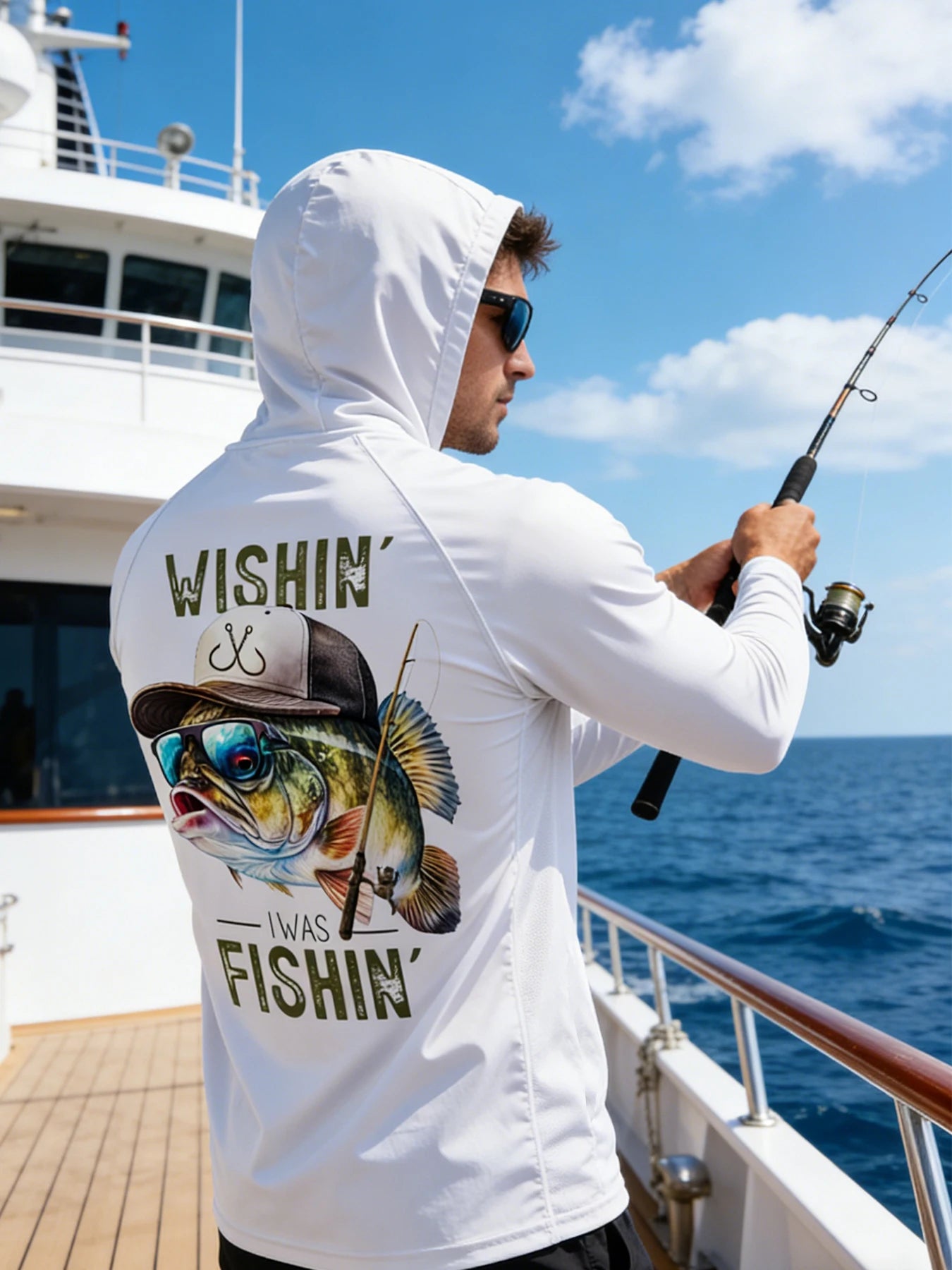 Men's Fishing Hoodie Long Sleeve Sun Protection Shirt
