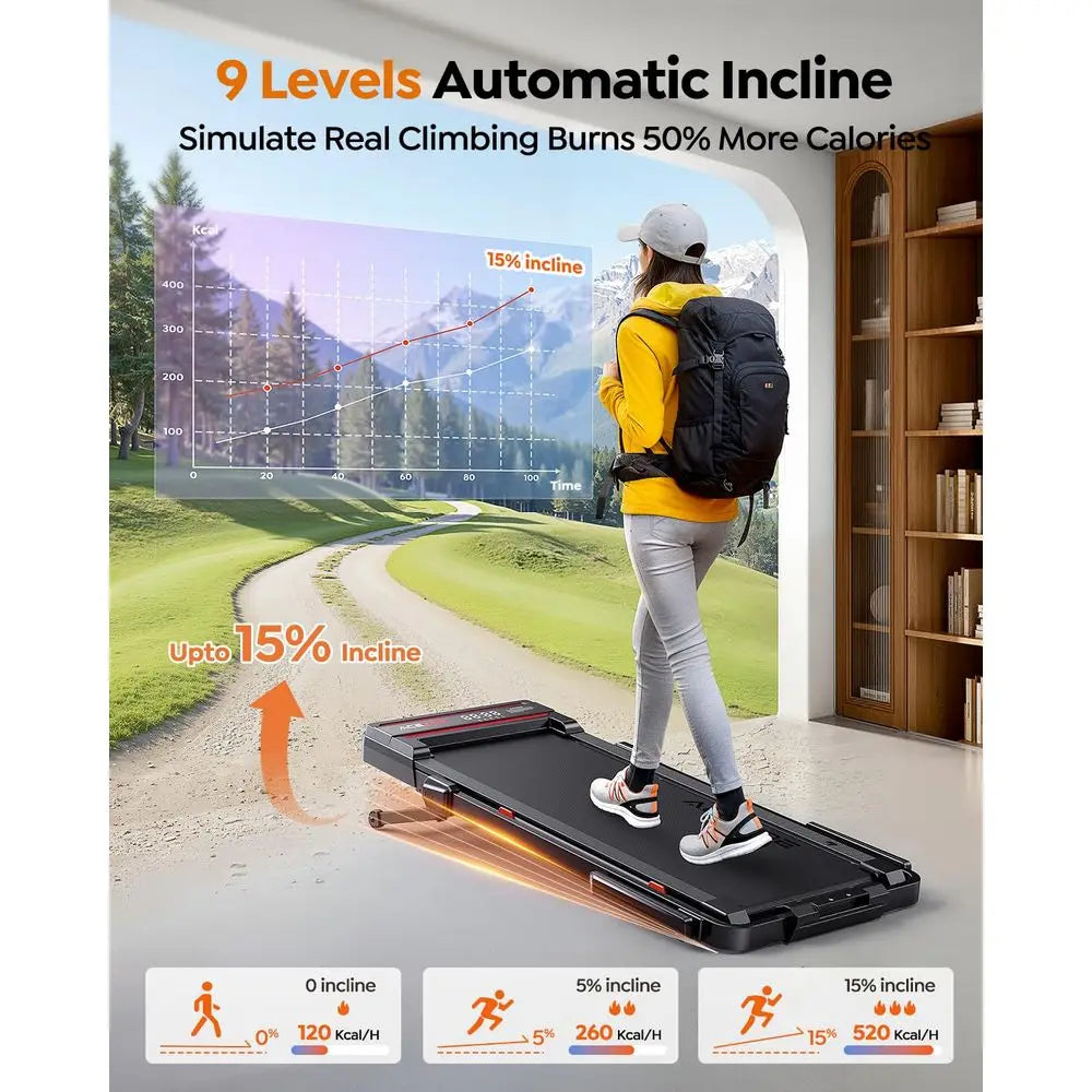 YTYIN Walking Pad Under Desk Treadmill 3.0HP Quiet Incline