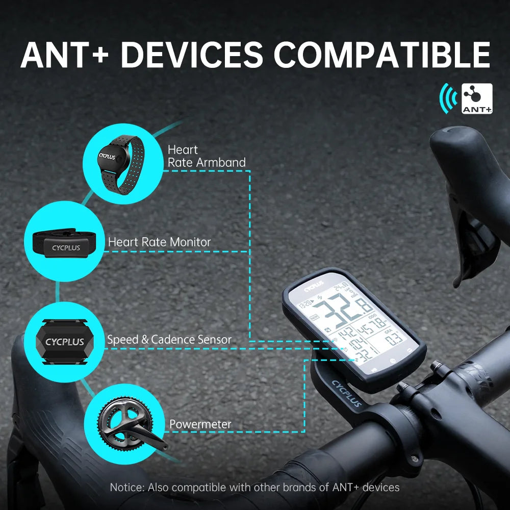 CYCPLUS M1+Z1 Cycling GPS Wireless Bike Computer With BLE