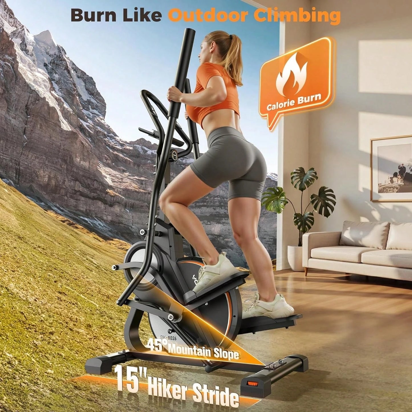 YOSUDA 3 In 1 Elliptical Stepper Cardio Climber Home Gym