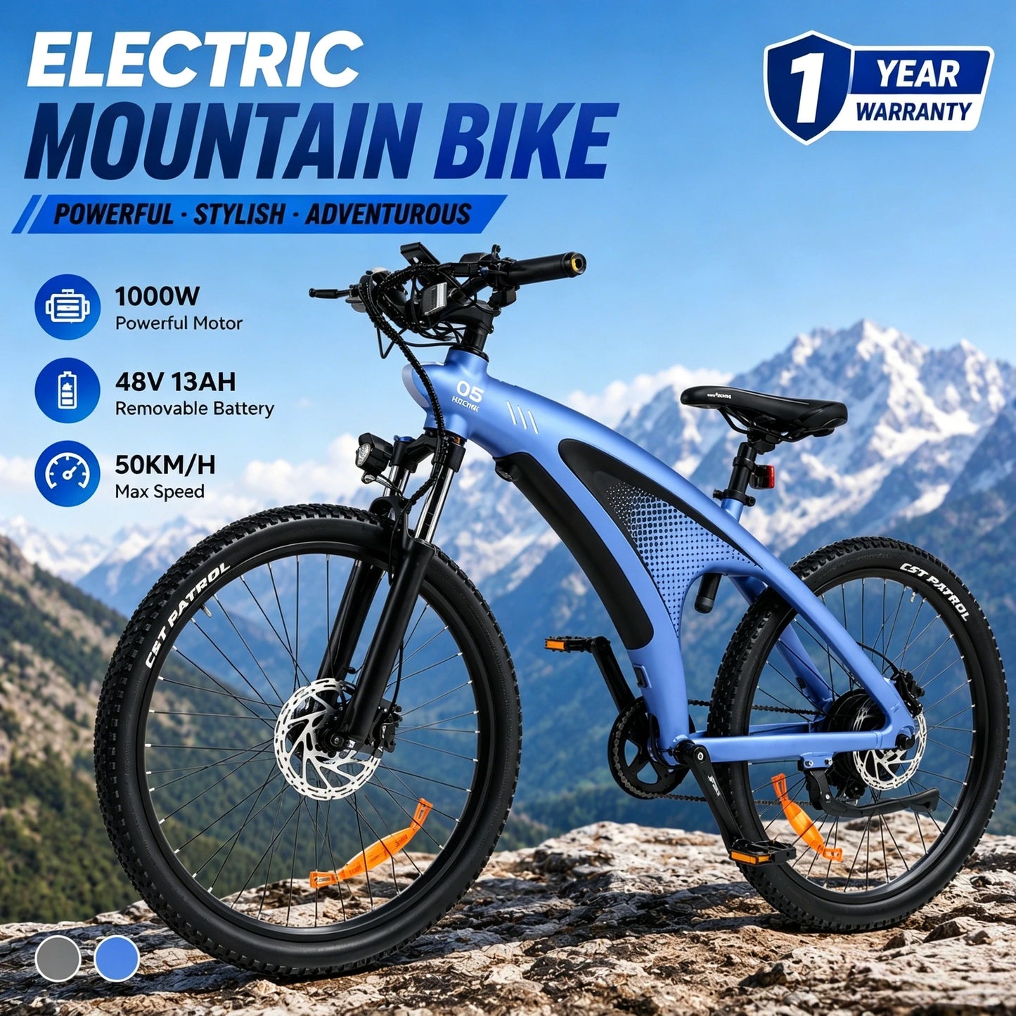 HUANCI Q5 Electric Bicycle For Adults 1000W 48V 50kmh