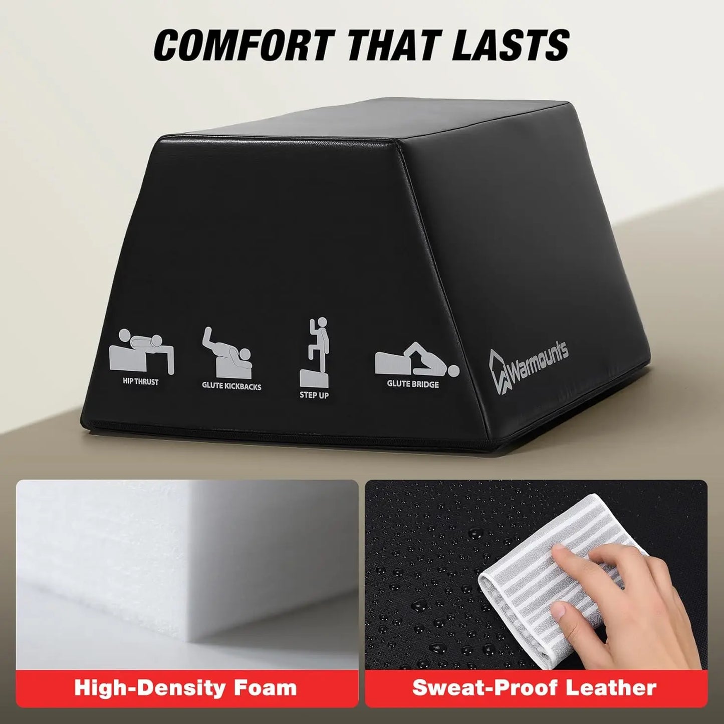 Warmounts Hip Thrust Box For Home Gym Strength Training