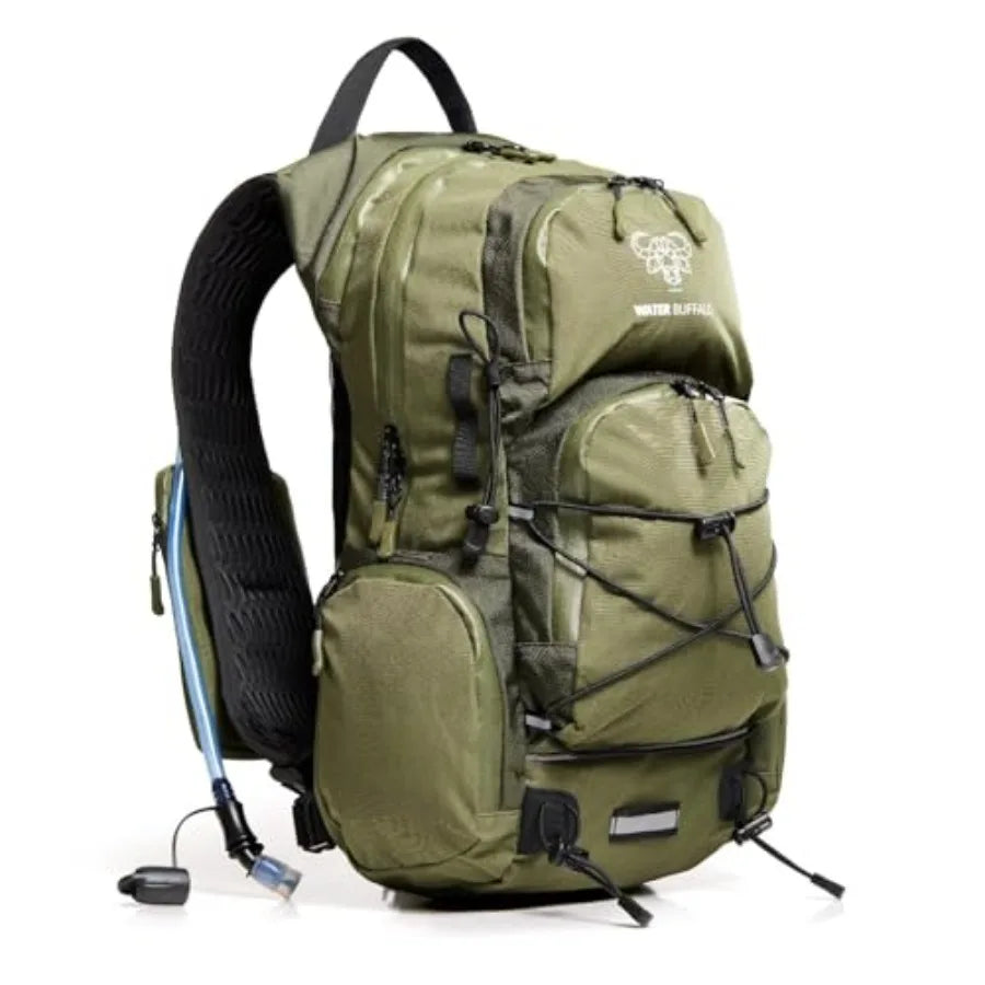 Hydration Backpack For Hiking With Water Bladder And Waterproof Zippers
