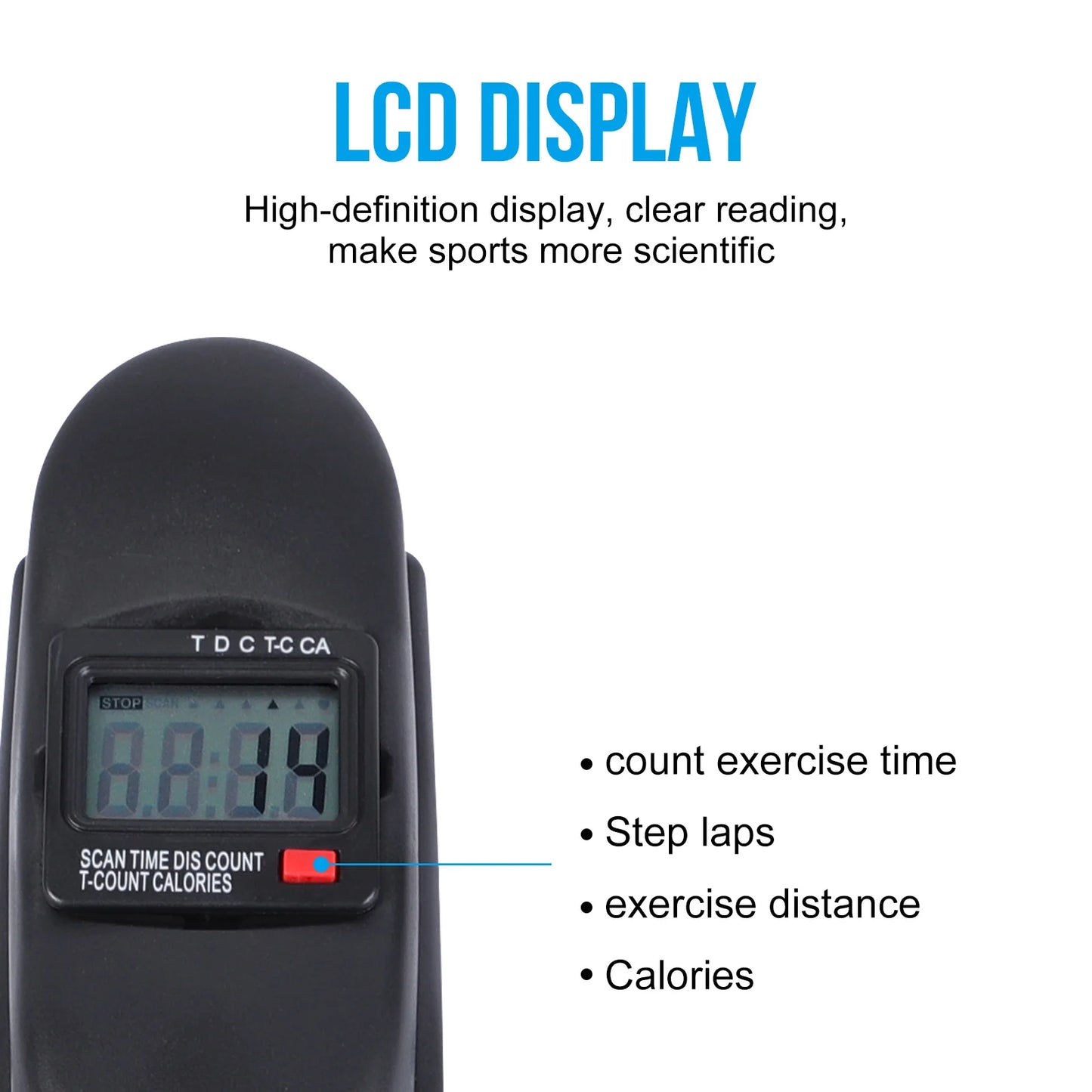 Stepper Exercise Bike with LCD Screen Foot Pedal Trainer