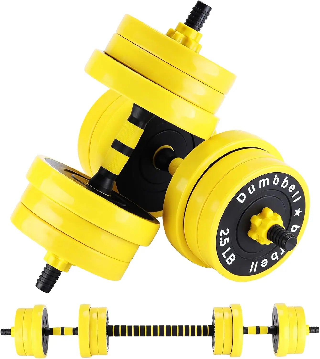 HiMISS 2In1 Adjustable Dumbbell Set 44 Lb For Home Gym