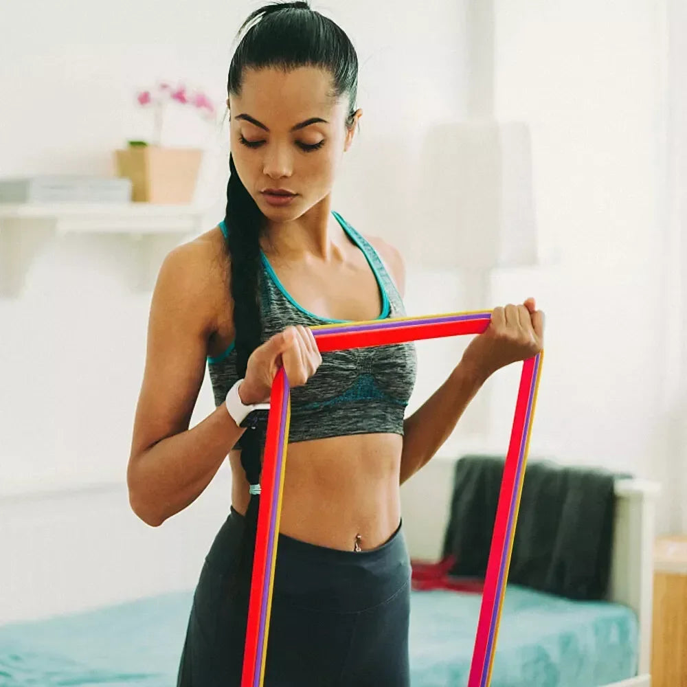 NONE 5-125lbs TPE Resistance Bands For Home Fitness