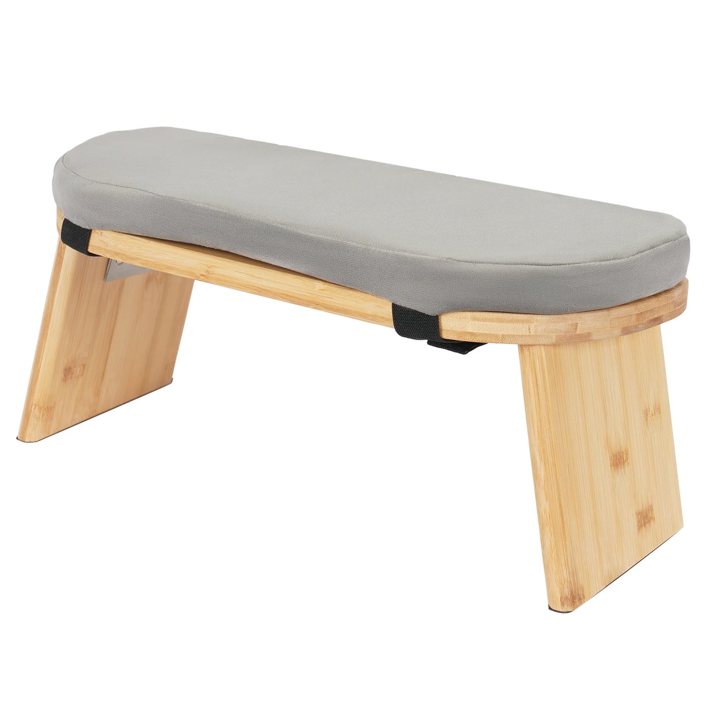 Ergonomic Bamboo Meditation Bench Foldable Stool For Yoga