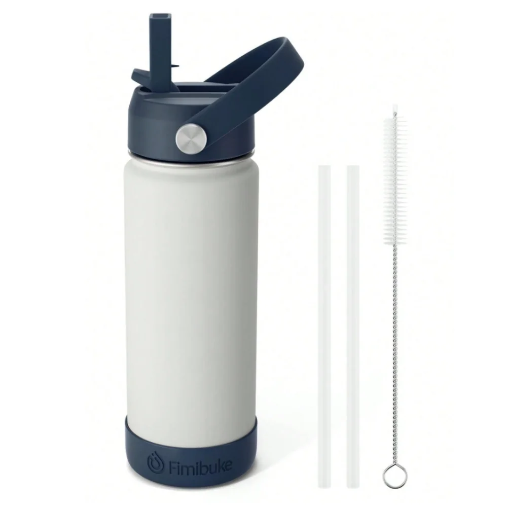 Water Bottle With Straw Stainless Steel Vacuum Leak Proof