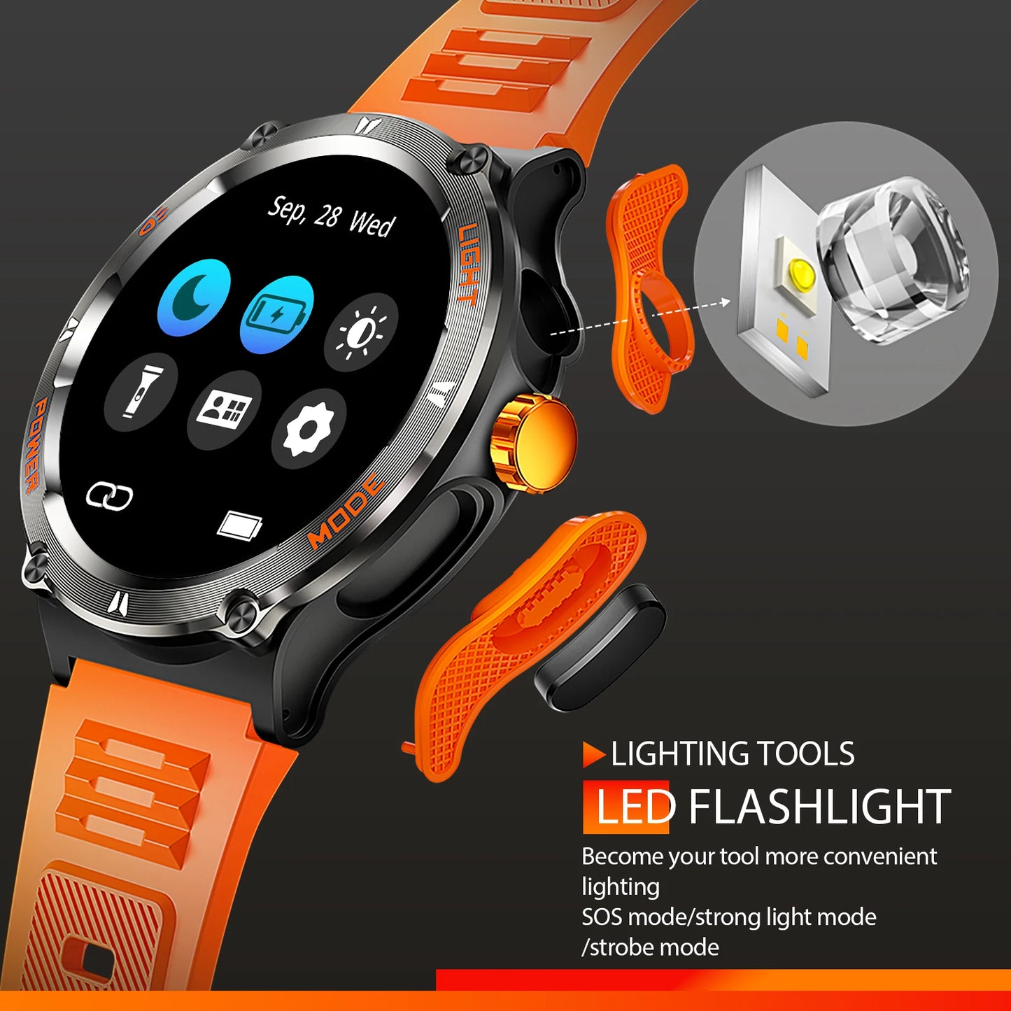 EIGIIS Smart Watch 3ATM Waterproof Heart Rate Bluetooth Call