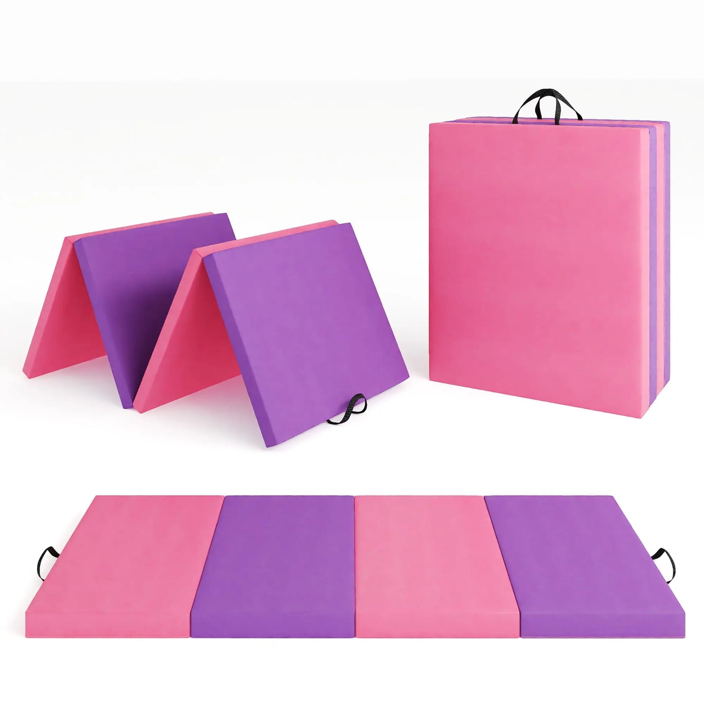 HiMISS Gymnastics Mat Thick Portable Home Workout Pad Yoga Pilates
