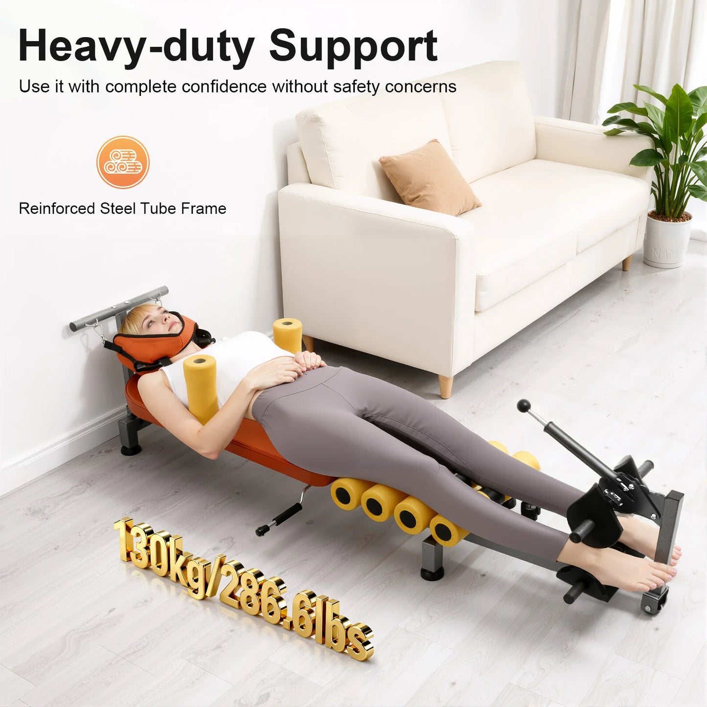 Adjustable Back Stretch Bench for Spinal Decompression Neck Pain Relief