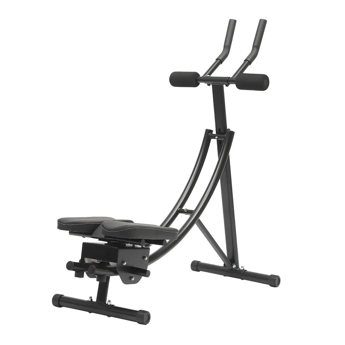 Abdominal Crunch Coaster Ab Trainer With LCD Monitor Six Silent Rollers