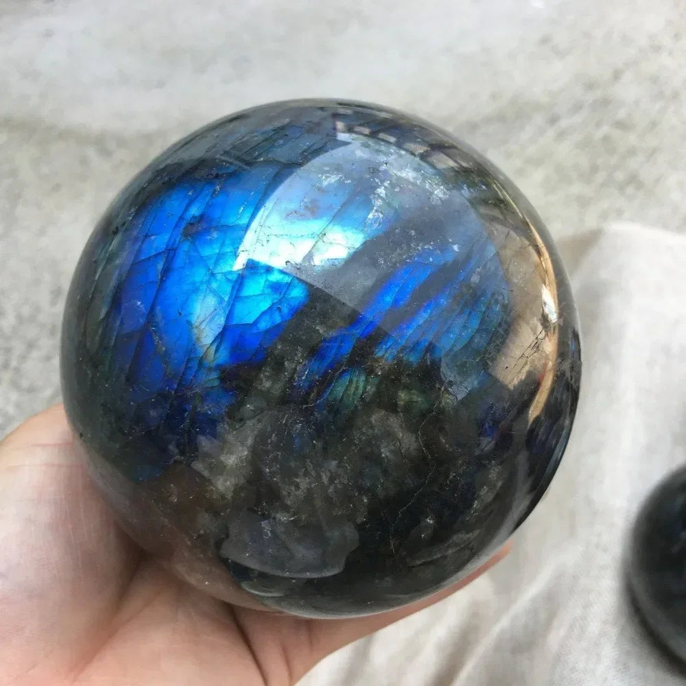 CrystalHola Labradorite Sphere Healing Crystal Decor for Home