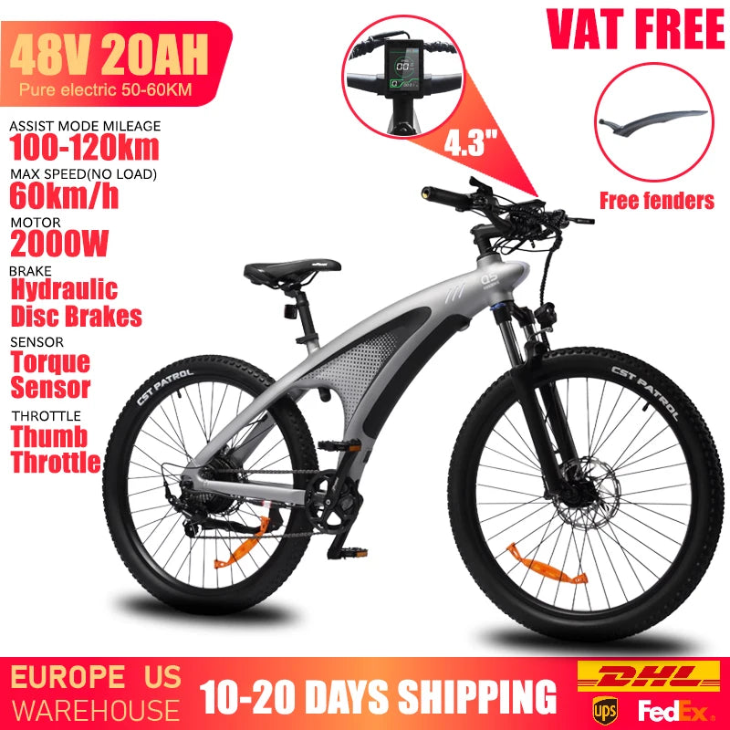 HUANCI Q5 Electric Bicycle For Adults 1000W 48V 50kmh