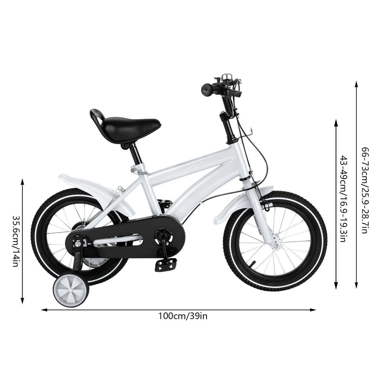 Kids Bicycle With Training Wheels For Ages Two To Five