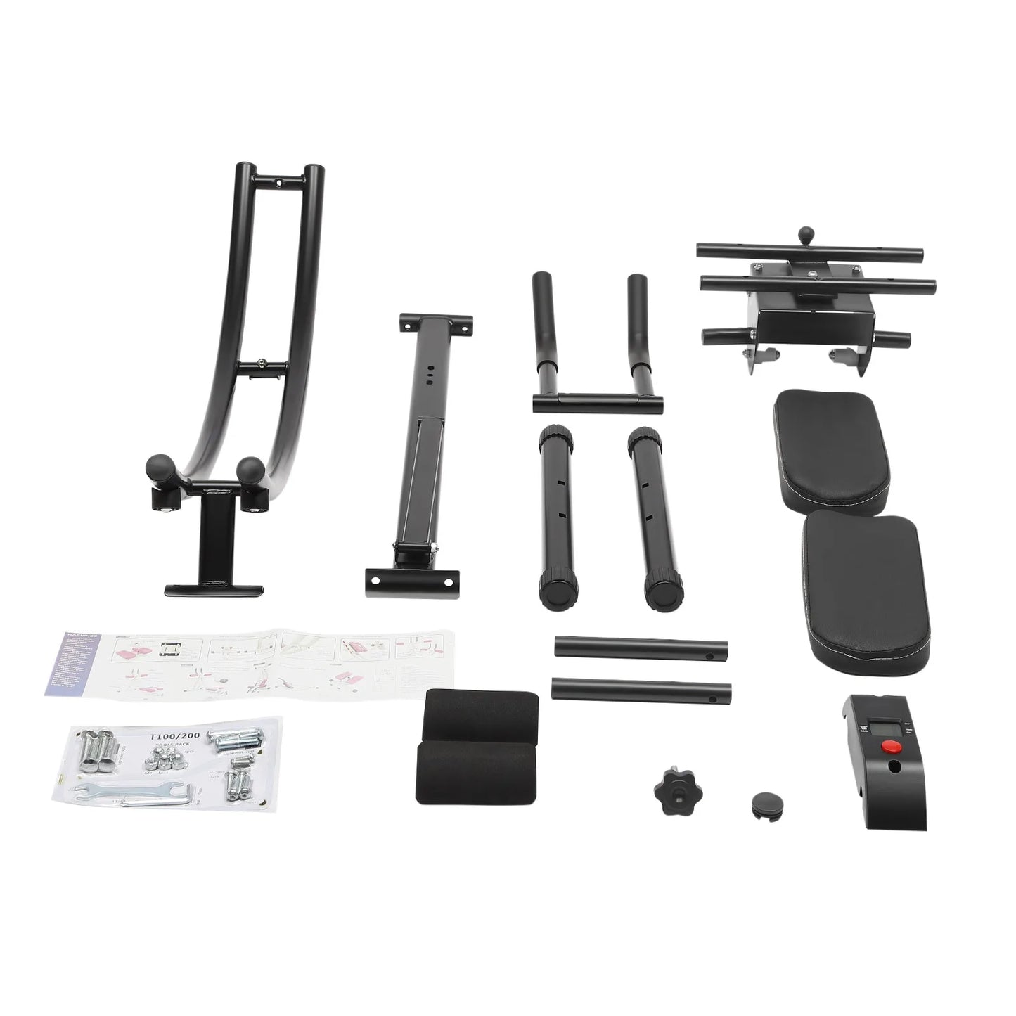 Abdominal Crunch Coaster Ab Trainer With LCD Monitor Six Silent Rollers