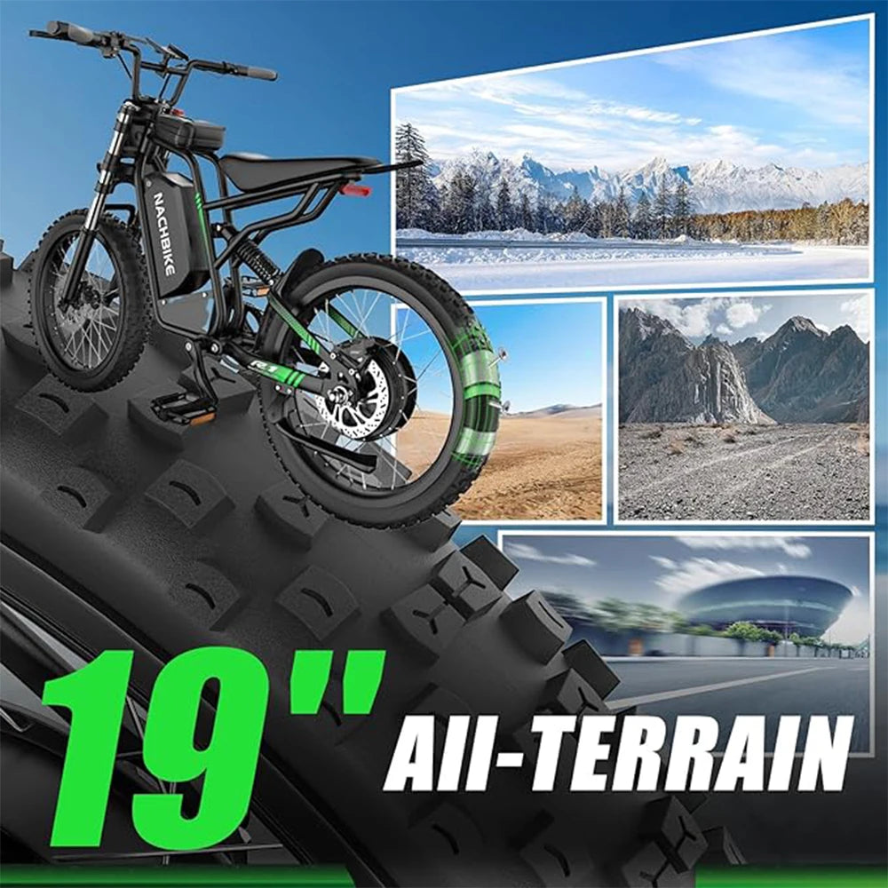 6000W Electric Dirt Bike With 60V 25Ah Battery Dual Suspension