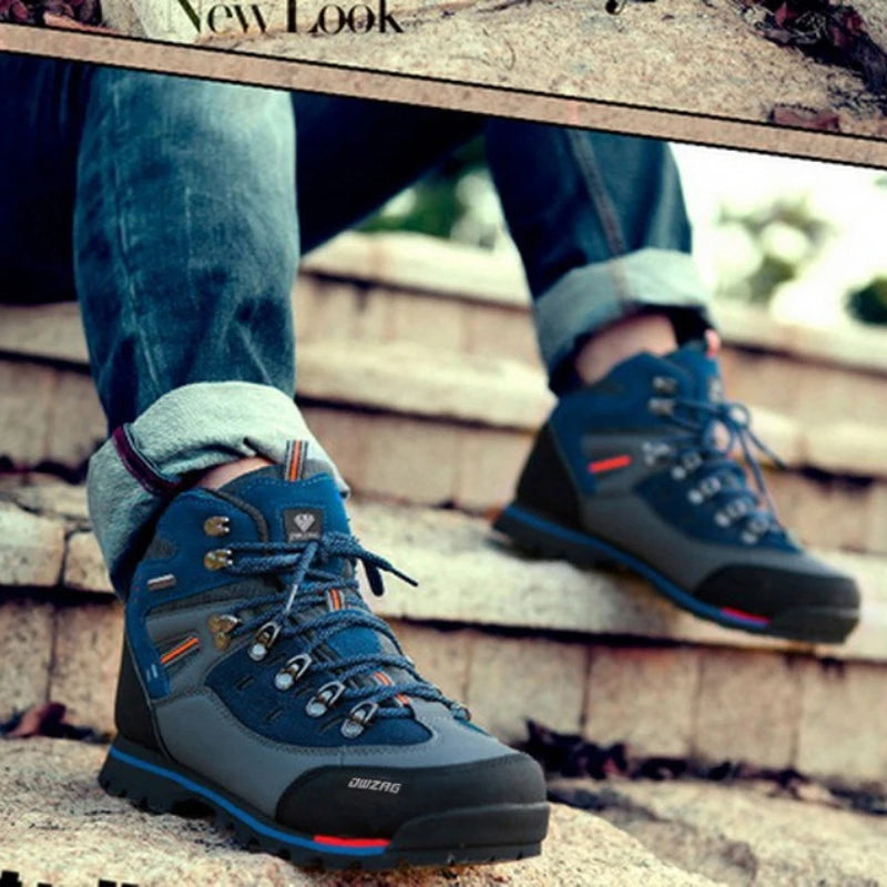 NONE Men's High Top Hiking Shoes For Outdoor Trekking