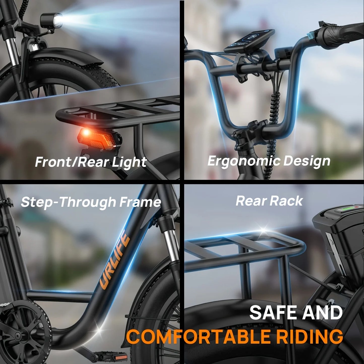 Urlife 1000W E20 Electric Bike With Removable Battery