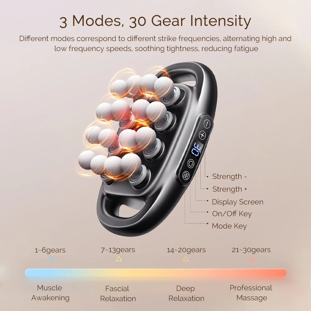 Foreverlily 16 Head Fascia Gun High Frequency Massager For Back