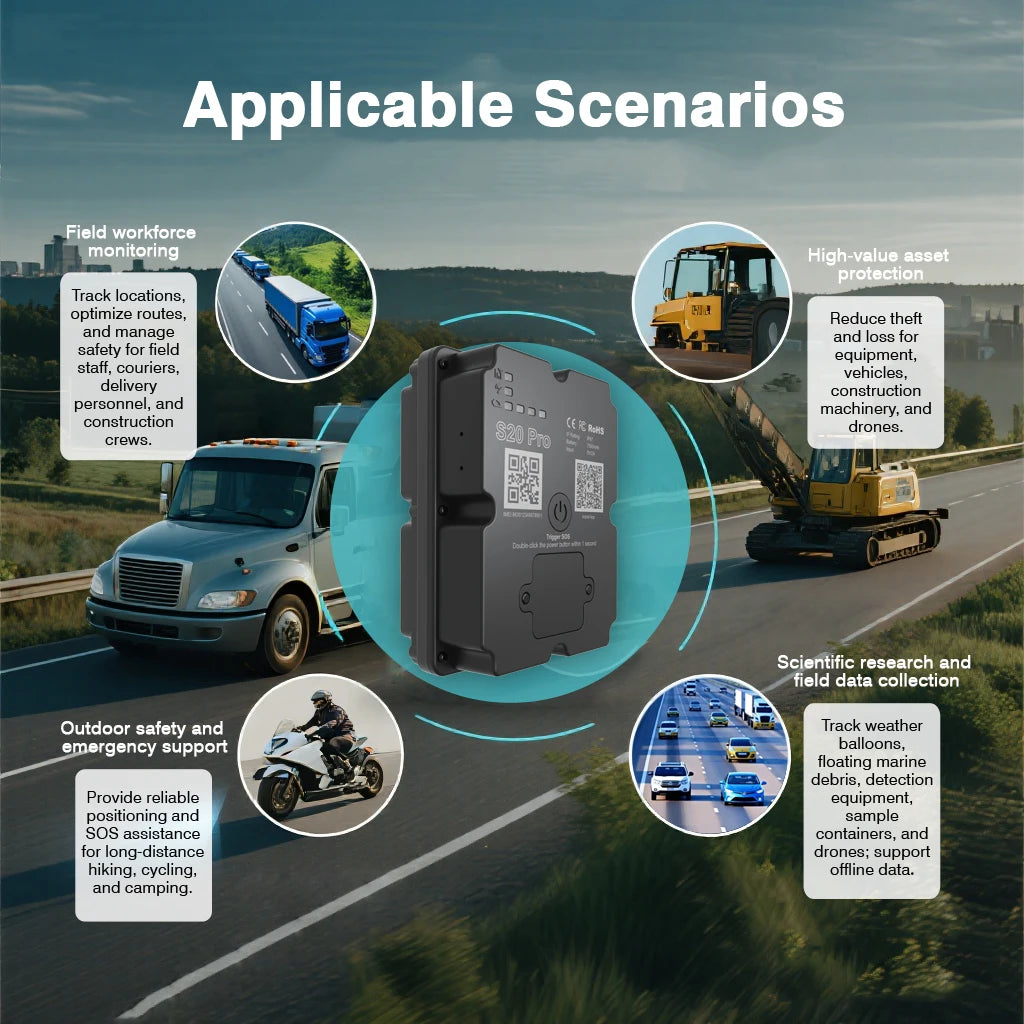 Wanwaytech 4G Anti-Theft GPS Tracker for Car and Motorcycle