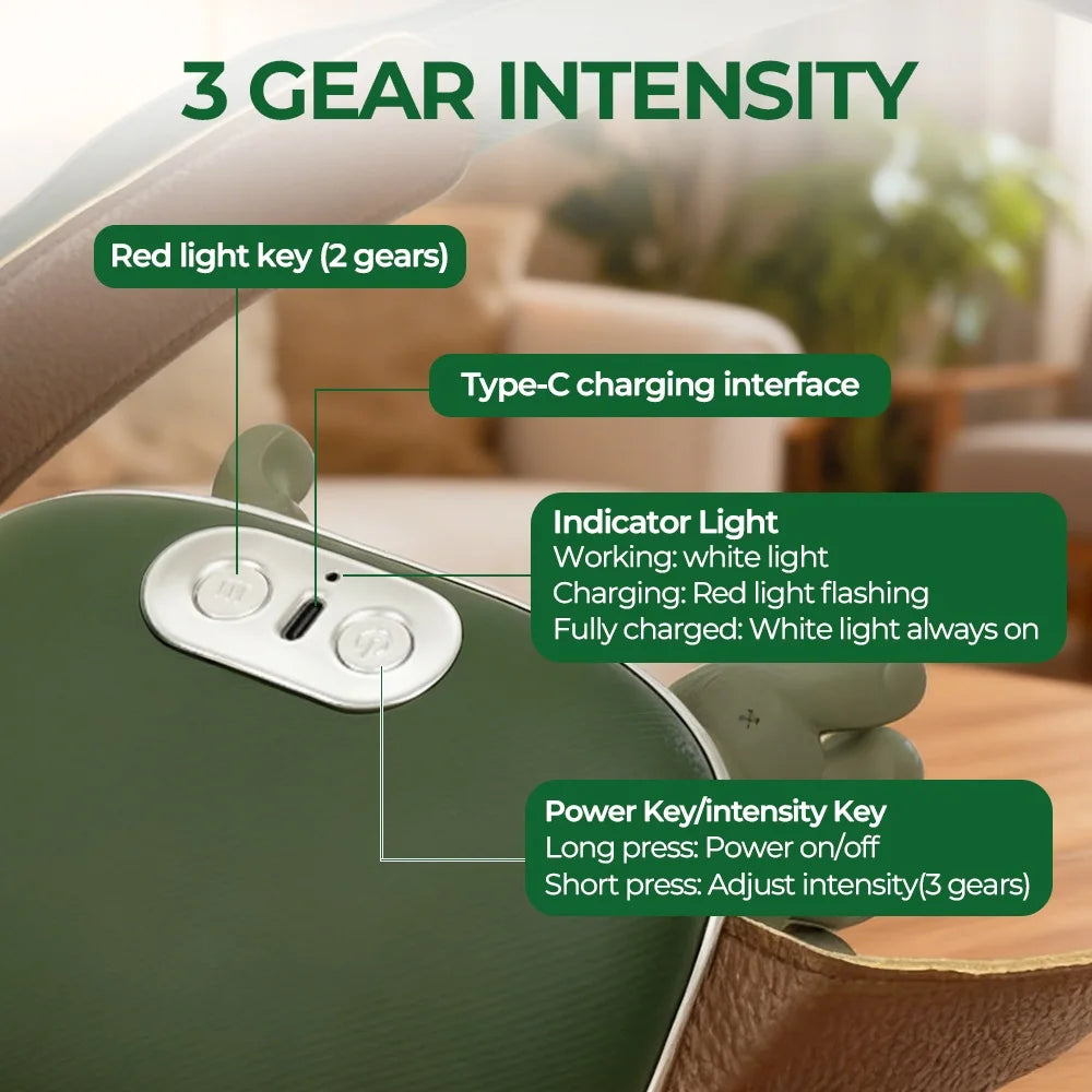 Foreverlily Bionic Finger Neck and Shoulder Massager 4D Kneading Wireless