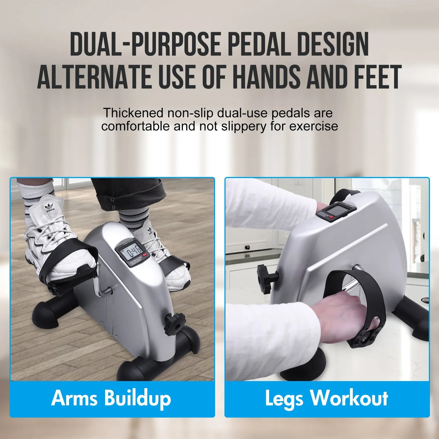 NON Mini Pedal Exercise Bike Under Desk Portable Fitness Trainer