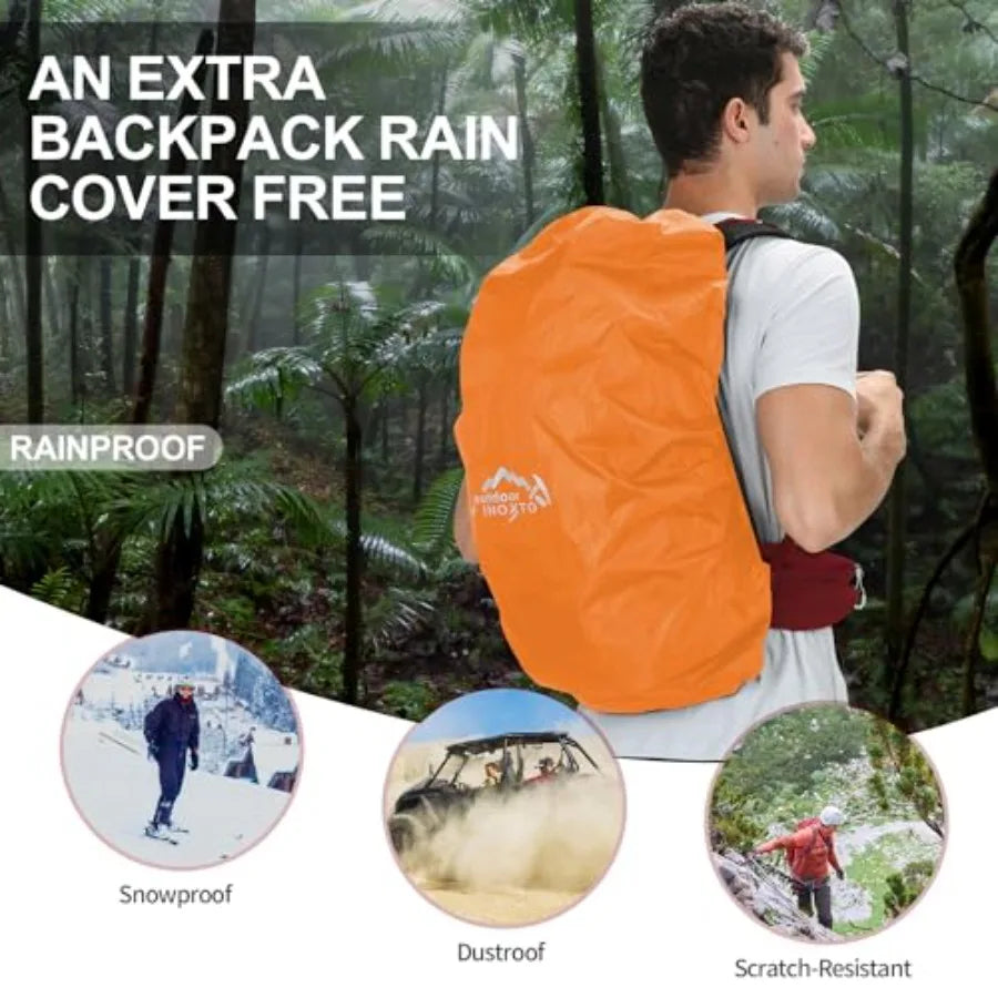 Waterproof Hiking Backpack For Travel And Camping Lightweight Daypack