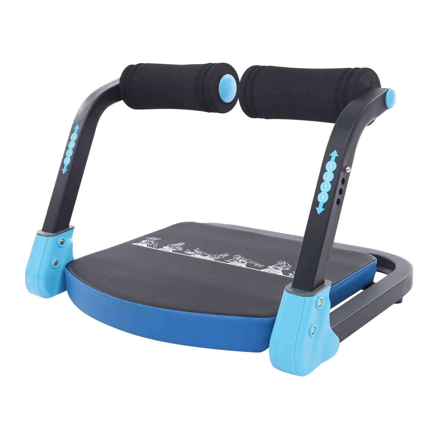 Foldable Abdominal Exerciser With Adjustable Intensity For Home Gym