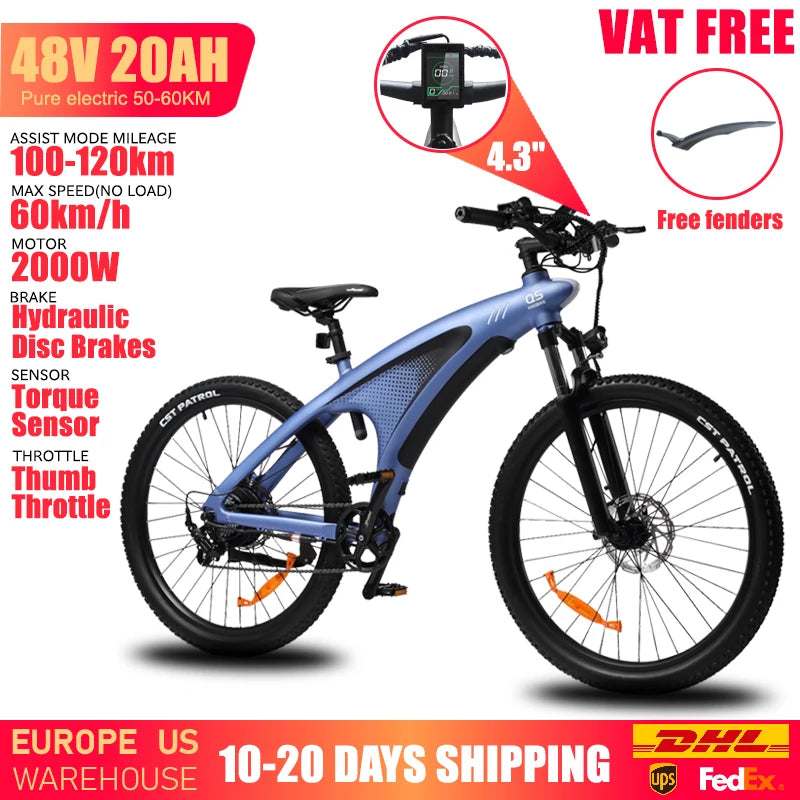 HUANCI Q5 Electric Bicycle For Adults 1000W 48V 50kmh