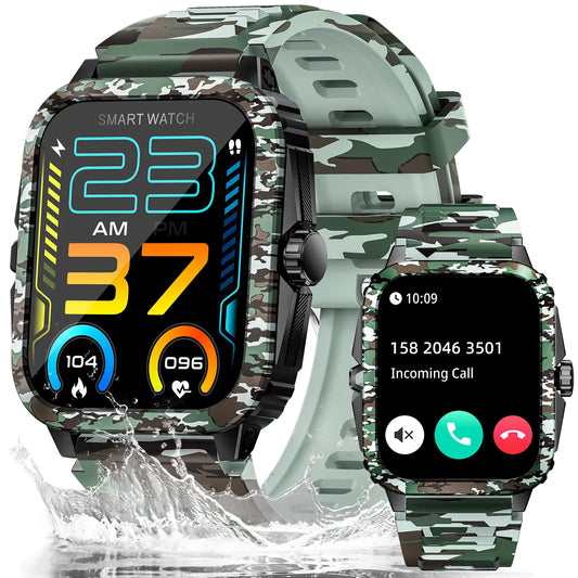 LaNikar Smart Watch 3ATM Waterproof Fitness Tracker Heart Rate Bluetooth