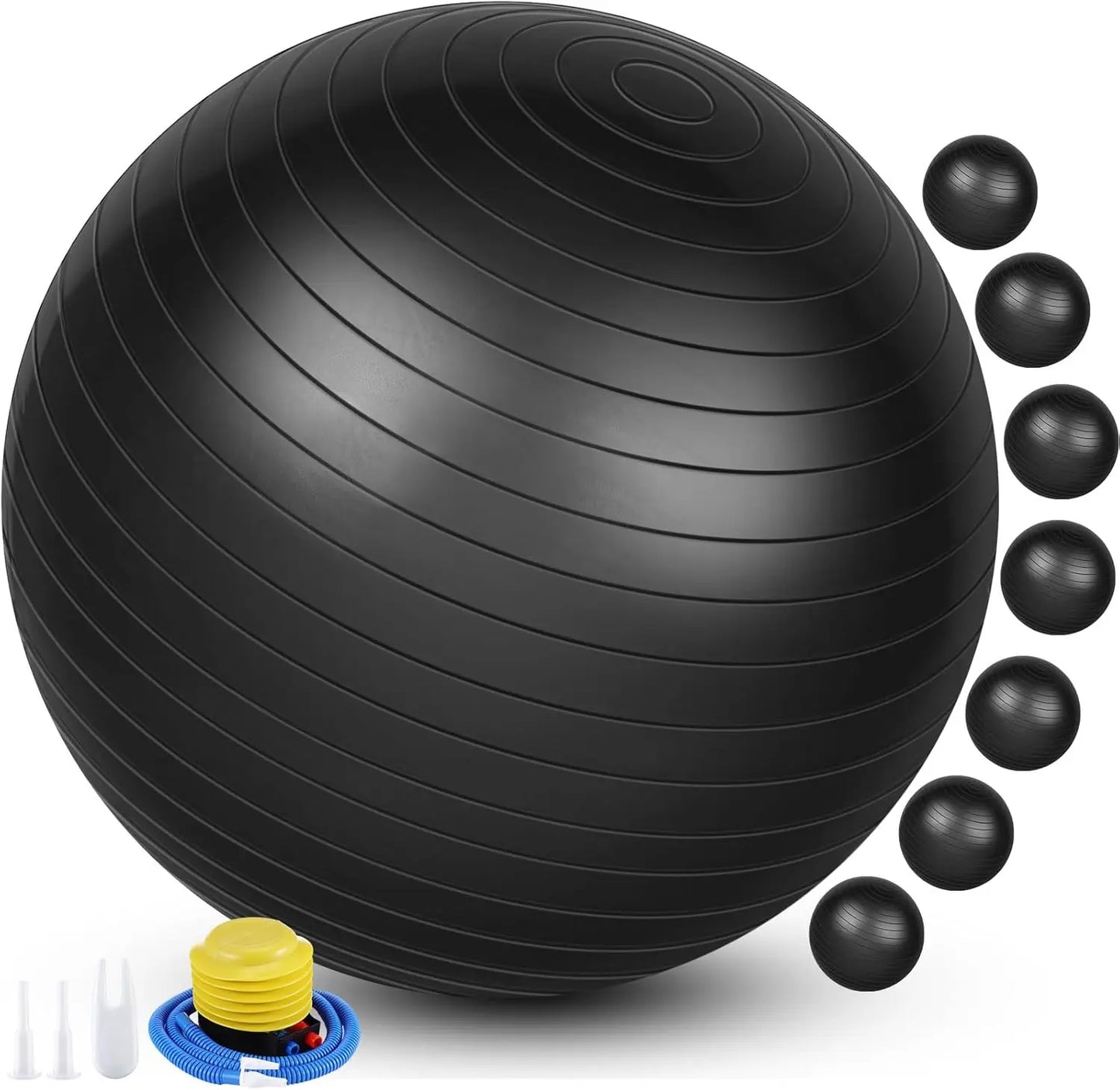 YTYIN 8-Piece Yoga Exercise Balls Set With Pump