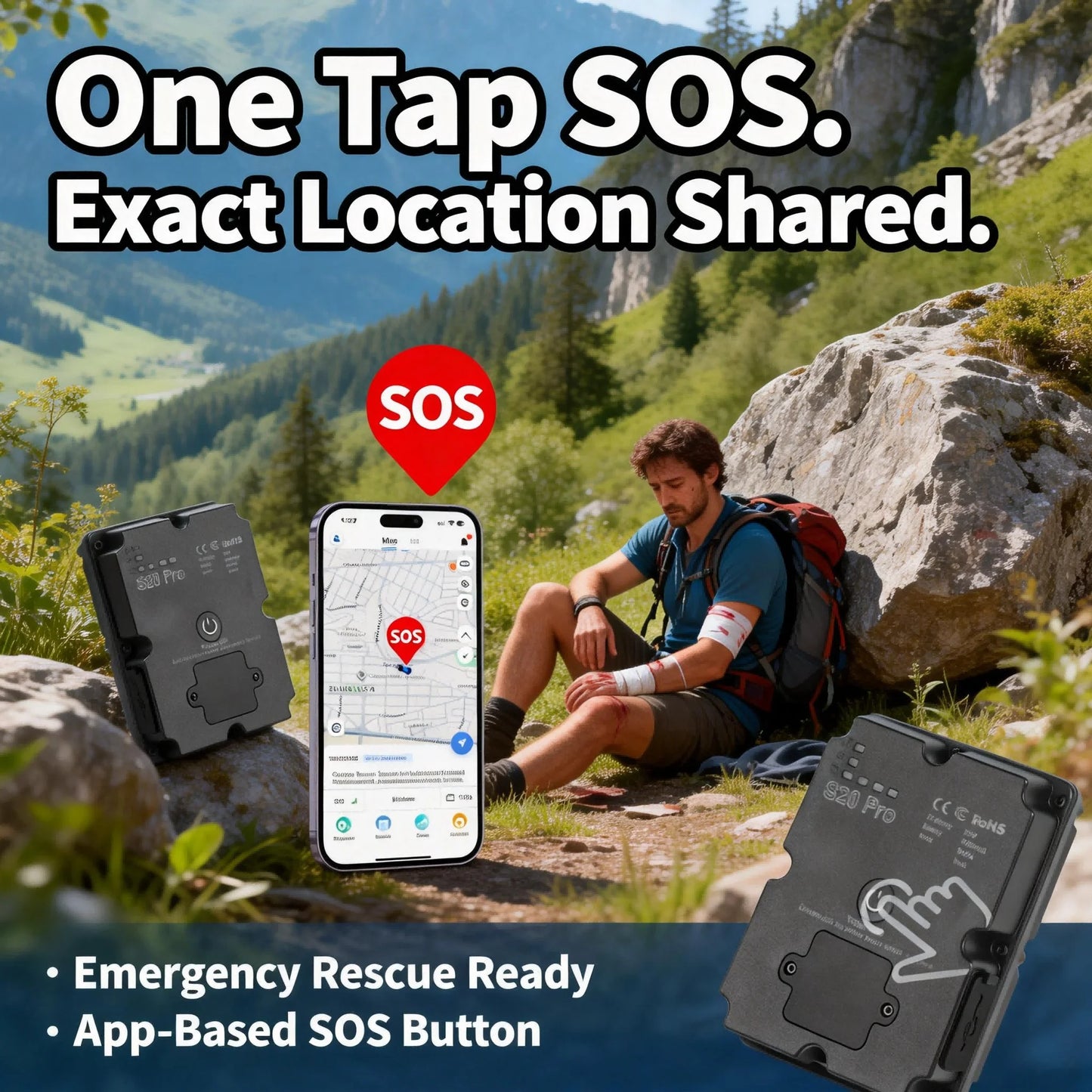 Wanwaytech GPS Tracker For Hiking And Outdoor Adventures Real Time Tracking
