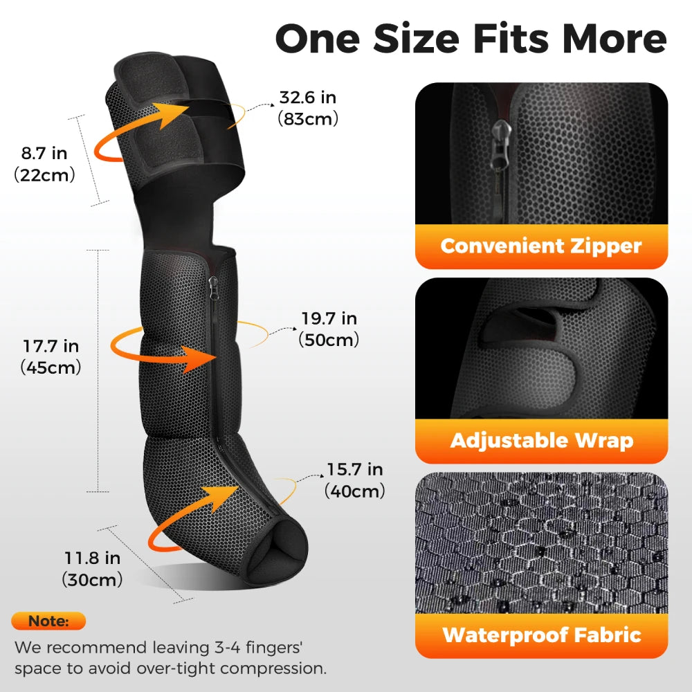 Nekteck Leg Compression Massager With Heat Air Circulation Boots