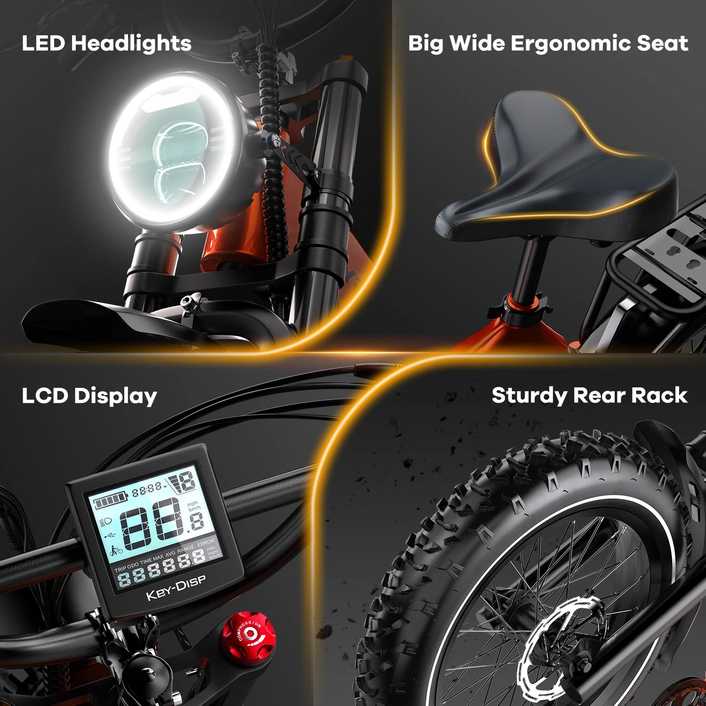 CYBERVELO EK6 Foldable Fat Tire Ebike With 2000W Motor
