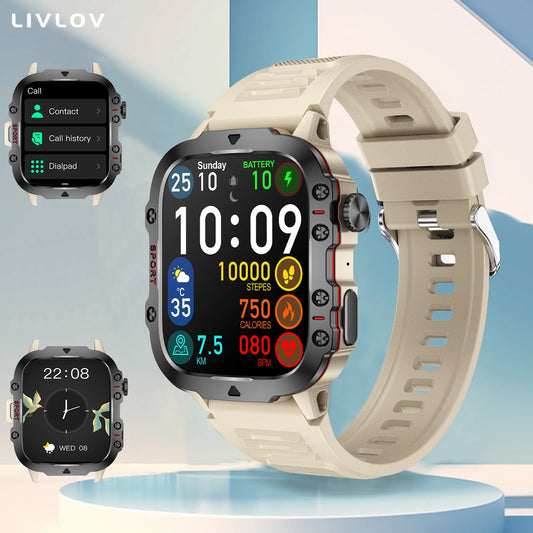 LIVLOVCa AI Voice Assistant Smart Watch With Bluetooth Calls