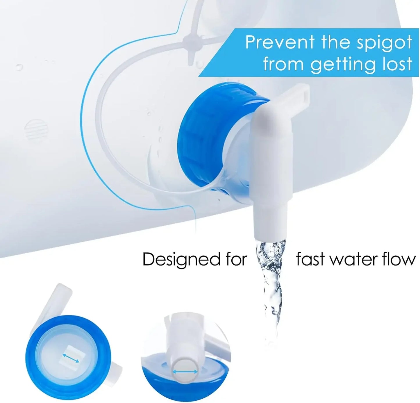 Collapsible Water Jug Ten Pack BPA Free Portable Spigot Storage