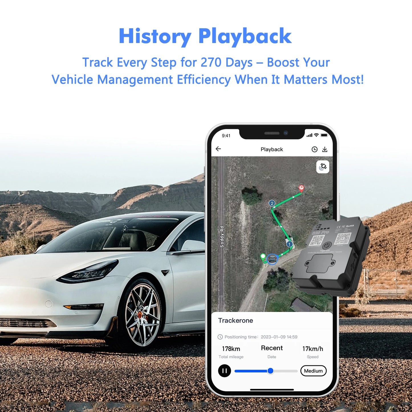 Wanwaytech 4G GPS Tracker For Cars And Motorcycles Android iOS App 30 Day