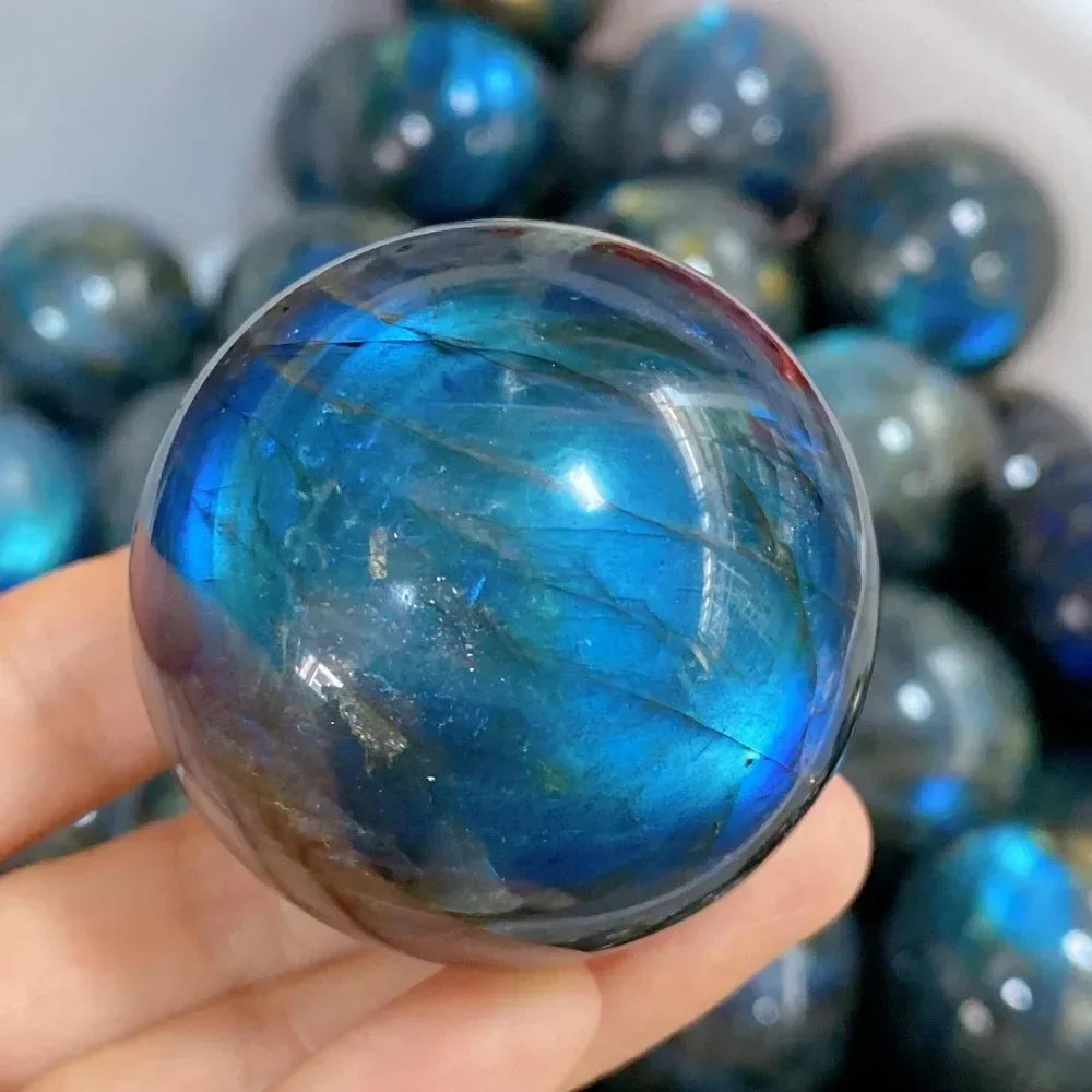 CrystalHola Labradorite Sphere Healing Crystal Decor for Home