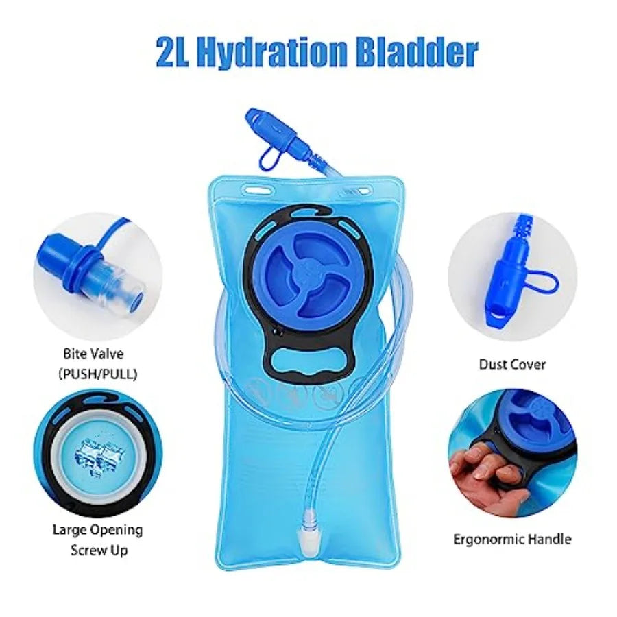 Hydration Backpack Water Bladder Pack For Hiking Cycling Running
