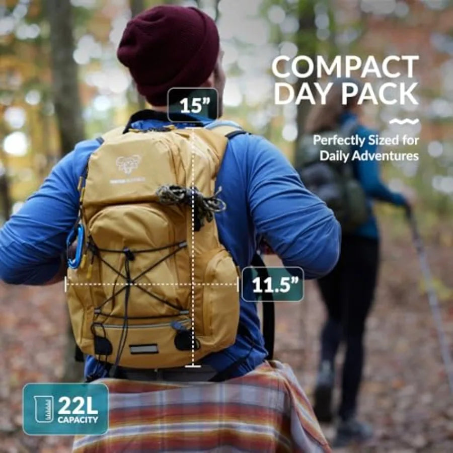 Hydration Backpack For Hiking With Water Bladder And Waterproof Zippers