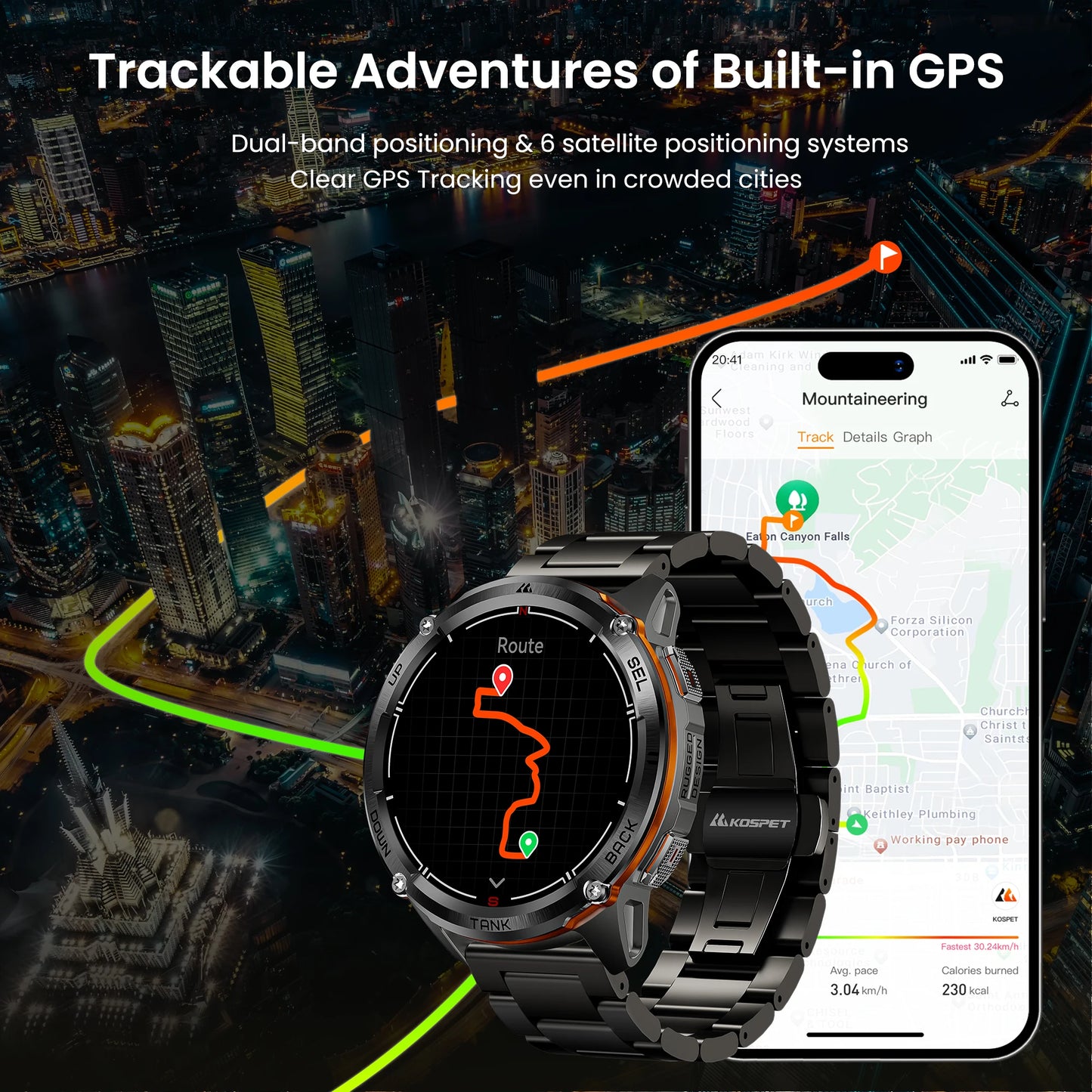 KOSPET Tank T3 Ultra 2 GPS Smartwatch IP69K Waterproof