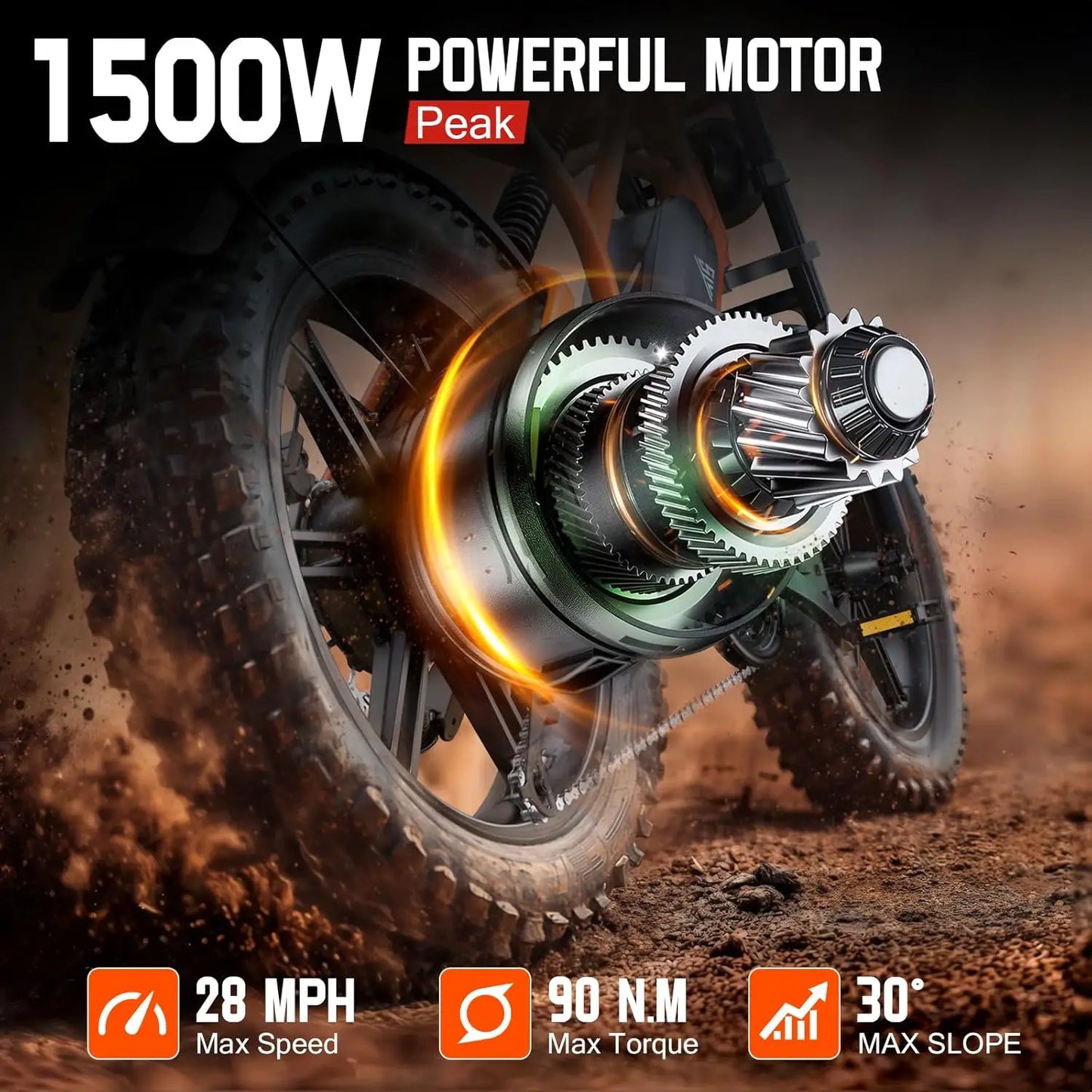 TST 1500W Electric Bike With Fat Tires For All Terrain